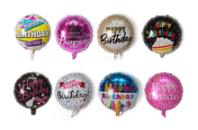 Load image into Gallery viewer, Large 18" Inch Happy Birthday Party Balloons with String and Straw