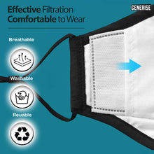 Load image into Gallery viewer, Reusable Face Mask with Filter Pocket & PM 2.5 Filters β Adjustable & Breathable