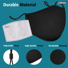 Load image into Gallery viewer, Reusable Face Mask with Filter Pocket & PM 2.5 Filters β Adjustable & Breathable