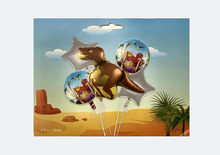 Load image into Gallery viewer, 5-Piece Happy Birthday Cartoon Character Balloons – Large, Vibrant & Fun – Free UK Delivery!