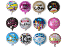 Load image into Gallery viewer, Large 18" Inch Happy Birthday Party Balloons with String and Straw