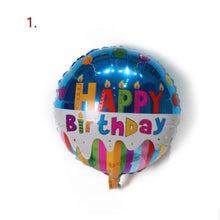 Load image into Gallery viewer, Large 18" Inch Happy Birthday Party Balloons with String and Straw