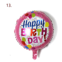 Load image into Gallery viewer, Large 18" Inch Happy Birthday Party Balloons with String and Straw