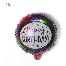 Load image into Gallery viewer, Large 18" Inch Happy Birthday Party Balloons with String and Straw