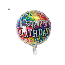Load image into Gallery viewer, Large 18" Inch Happy Birthday Party Balloons with String and Straw