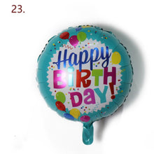 Load image into Gallery viewer, Large 18" Inch Happy Birthday Party Balloons with String and Straw