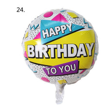 Load image into Gallery viewer, Large 18" Inch Happy Birthday Party Balloons with String and Straw