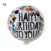 Load image into Gallery viewer, Large 18" Inch Happy Birthday Party Balloons with String and Straw