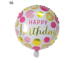 Load image into Gallery viewer, Large 18" Inch Happy Birthday Party Balloons with String and Straw