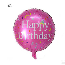 Load image into Gallery viewer, Large 18" Inch Happy Birthday Party Balloons with String and Straw