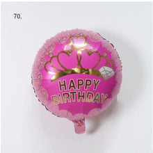 Load image into Gallery viewer, Large 18" Inch Happy Birthday Party Balloons with String and Straw