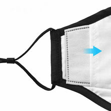 Load image into Gallery viewer, Reusable Face Mask with Filter Pocket & PM 2.5 Filters β Adjustable & Breathable