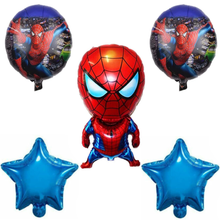 Load image into Gallery viewer, 5-Piece Happy Birthday Cartoon Character Balloons – Large, Vibrant & Fun – Free UK Delivery!