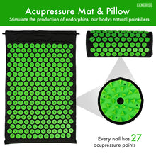 Load image into Gallery viewer, Generise Acupressure Mat With Pillow & Bag - Bed Of Spikes!