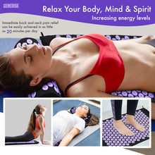 Load image into Gallery viewer, Generise Acupressure Mat With Pillow & Bag - Bed Of Spikes!