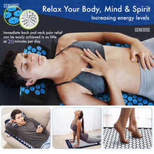 Load image into Gallery viewer, Generise Acupressure Mat With Pillow & Bag - Bed Of Spikes!