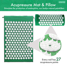 Load image into Gallery viewer, Generise Acupressure Mat With Pillow & Bag - Bed Of Spikes!