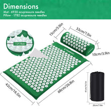 Load image into Gallery viewer, Generise Acupressure Mat With Pillow & Bag - Bed Of Spikes!