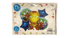 Load image into Gallery viewer, 5-Piece Happy Birthday Cartoon Character Balloons – Large, Vibrant & Fun – Free UK Delivery!