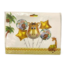 Load image into Gallery viewer, 5-Piece Happy Birthday Cartoon Character Balloons – Large, Vibrant & Fun – Free UK Delivery!