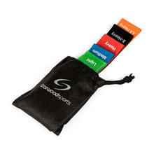 Load image into Gallery viewer, Gym Loop Resistant Bands 5pc Set - Light to X X Heavy With Optional Push Up Stands
