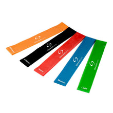 Load image into Gallery viewer, Gym Loop Resistant Bands 5pc Set - Light to X X Heavy With Optional Push Up Stands