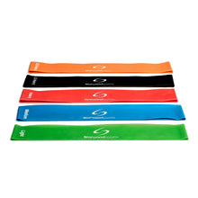 Load image into Gallery viewer, Gym Loop Resistant Bands 5pc Set - Light to X X Heavy With Optional Push Up Stands