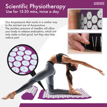 Load image into Gallery viewer, Generise Acupressure Mat With Pillow & Bag - Bed Of Spikes!