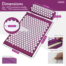 Load image into Gallery viewer, Generise Acupressure Mat With Pillow & Bag - Bed Of Spikes!
