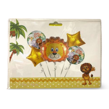 Load image into Gallery viewer, 5-Piece Happy Birthday Cartoon Character Balloons – Large, Vibrant & Fun – Free UK Delivery!