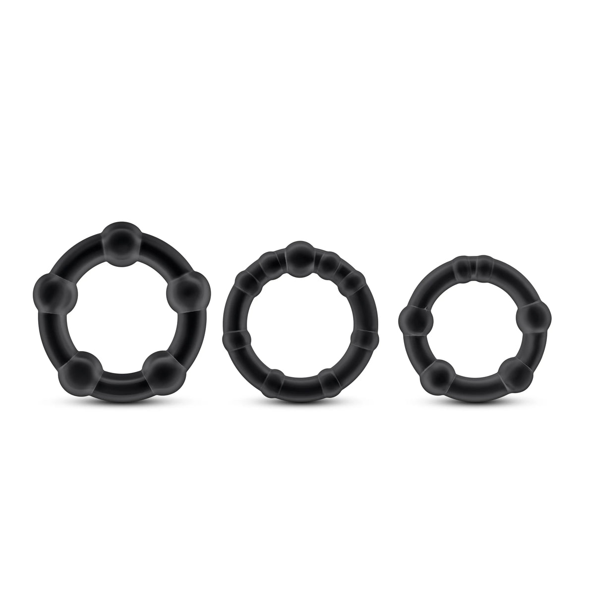 Silicone Cock Rings 3-Pack – Firm, Stretchy, For Erectile Dysfunction & Staying Hard
