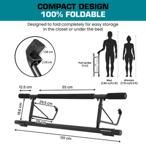 Generise Premium Foldable Pull Up Bar - Carbon Steel