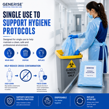 Load image into Gallery viewer, Disposable Waterproof Isolation Gowns with Thumb Loops | Blue Embossed CPE | Waterproof PPE | Hospitals, Care Homes, Dental &amp; Home Use