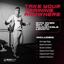 Load image into Gallery viewer, Beast Gear Adult Adjustable Steel Speed Jump Skipping Rope