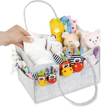 Load image into Gallery viewer, Generise Baby Nappy Caddy In Grey - 33cm x 22cm x 17cm