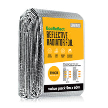 Load image into Gallery viewer, Generise Eco Reflective Radiator Foil – 5m x 60cm, Energy-Saving with 36 Adhesive Stickers – Free UK Delivery!