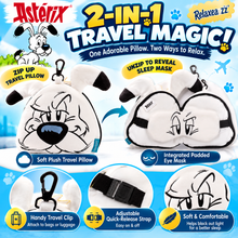 Load image into Gallery viewer, Relaxeazzz Asterix Idefix (Dogmatix) 2-in-1 Travel Pillow &amp; Eye Mask – Kids &amp; Adults
