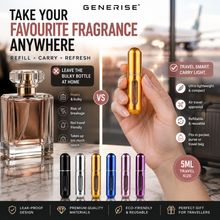 Load image into Gallery viewer, GENERISE Refillable Perfume Atomiser Spray – 5ml Travel-Size Fragrance Bottle, Air Travel Approved, Free Delivery!