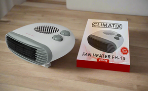 Fan Heater with 2 Heat Settings (1000W & 2000W) + Optional Draft Strips – Free UK Delivery
