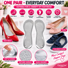 Load image into Gallery viewer, Generise Silicone Shoe Insoles – Clear Cushioning Insoles for Heels &amp; Shoes – Pair