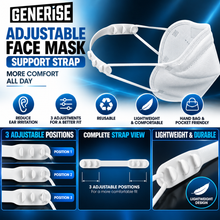 Load image into Gallery viewer, Generise Adjustable Face Mask Support Strap – 3 Position Mask Ear Saver &amp; Extender