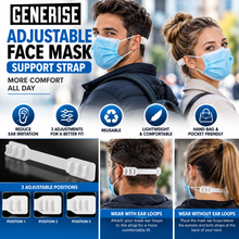 Load image into Gallery viewer, Generise Adjustable Face Mask Support Strap – 3 Position Mask Ear Saver &amp; Extender