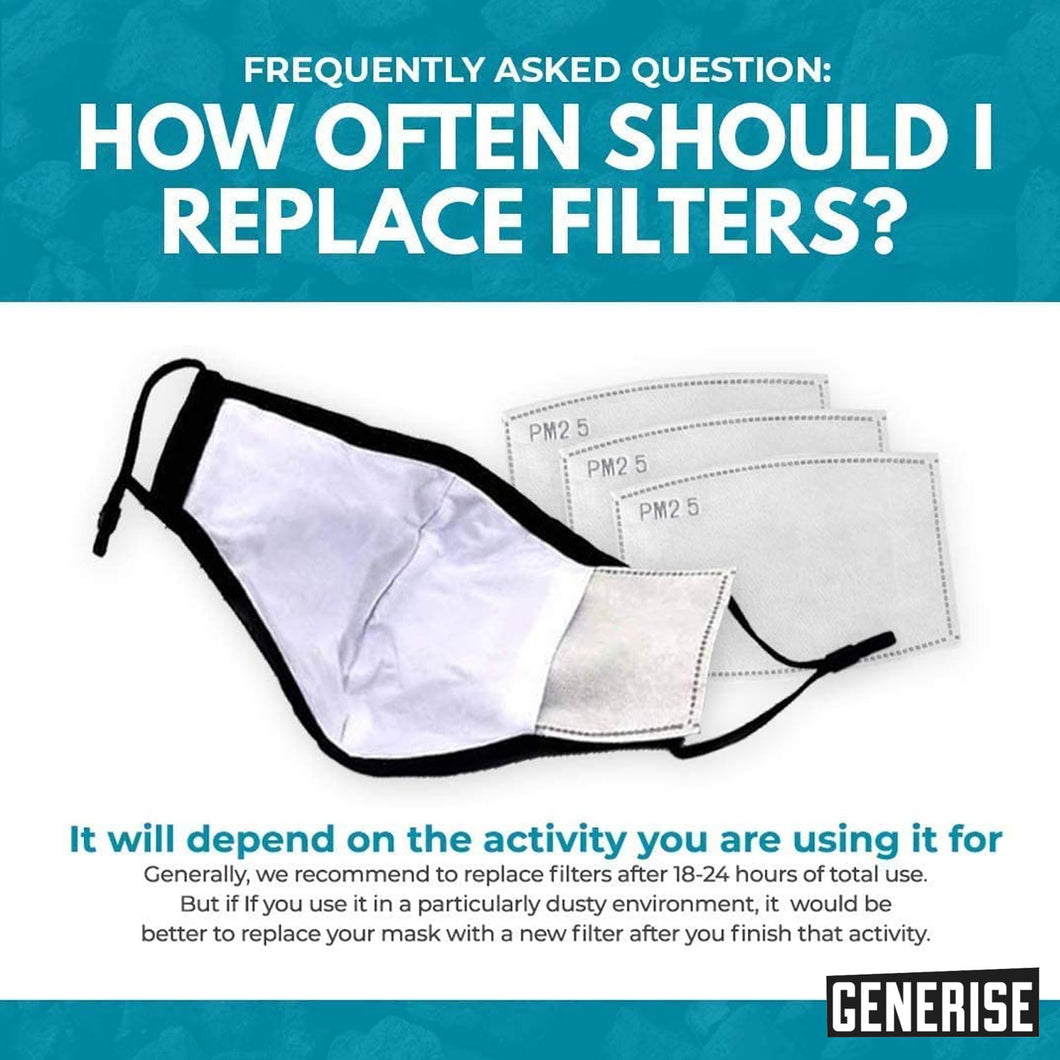 Generise Face Mask Filters - 10, 20, 30, 40 or  50 Pack!