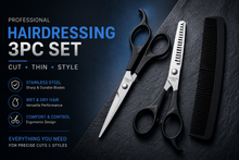 Load image into Gallery viewer, Generise 3pc Grooming Set - Cutting Scissors, Thinning Scissors and Comb