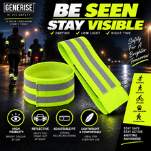 Load image into Gallery viewer, Generise Hi Vis Reflective Arm &amp; Ankle Bands – Adjustable Safety Bands for Running, Walking &amp; Cycling