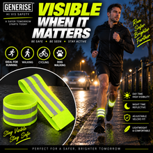 Load image into Gallery viewer, Generise Hi Vis Reflective Arm &amp; Ankle Bands – Adjustable Safety Bands for Running, Walking &amp; Cycling