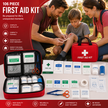 Load image into Gallery viewer, 106 Piece First Aid Kit with Carry Bag