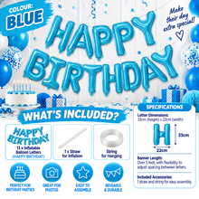 Load image into Gallery viewer, Large Inflatable Happy Birthday Balloon Banner – 11 Colours – Free UK Postage