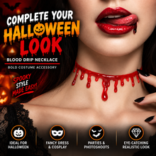 Load image into Gallery viewer, Halloween Blood Drip Necklace – Red Fancy Dress Choker Costume Accessory