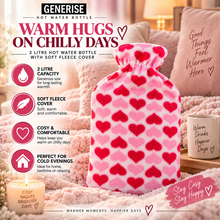 Load image into Gallery viewer, Generise 2 Litre Hot Water Bottle with Soft Fleece Covers